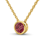 14kt Yellow Gold Agustina Round Bezel Lab Diamond Solitaire Necklace (1/2 Ct. Tw.) standing product image one