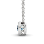 14kt White Gold Agustina Round Bezel Lab Diamond Solitaire Necklace (1/2 Ct. Tw.) side right image one