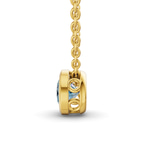 14kt Yellow Gold Agustina Round Bezel Lab Diamond Solitaire Necklace (1/2 Ct. Tw.) side right image one