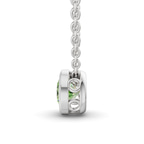 14ct White Gold Agustina Round Bezel Lab Diamond Solitaire Necklace (1/2 Ct. Tw.) side right image one