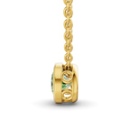 9ct Yellow Gold Agustina Round Bezel Lab Diamond Solitaire Necklace (1/2 Ct. Tw.) side right image one
