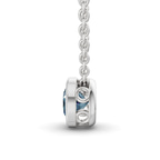 10kt White Gold Agustina Round Bezel Lab Diamond Solitaire Necklace (1/2 Ct. Tw.) side right image one