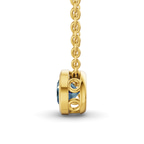 14ct Yellow Gold Agustina Round Bezel Lab Diamond Solitaire Necklace (1/2 Ct. Tw.) side right image one