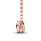 14kt Rose Gold Agustina Round Bezel Lab Diamond Solitaire Necklace (1/2 Ct. Tw.) side right image one