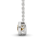 14kt White Gold Agustina Round Bezel Lab Diamond Solitaire Necklace (1/2 Ct. Tw.) side right image one