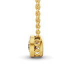 14kt Yellow Gold Agustina Round Bezel Lab Diamond Solitaire Necklace (1/2 Ct. Tw.) side right image one