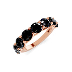 10kt Rose Gold Valentina Round Lab Diamond Anniversary Band (1 Ct. Tw.) side right image one
