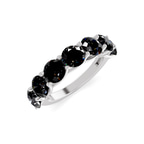 Platinum Valentina Round Lab Diamond Anniversary Band (1 Ct. Tw.) side right image one