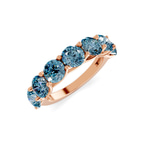 10kt Rose Gold Valentina Round Lab Diamond Anniversary Band (1 Ct. Tw.) side right image one