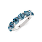 Platinum Valentina Round Lab Diamond Anniversary Band (5 Ct. Tw.) side right image one