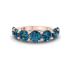 10kt Rose Gold Valentina Round Lab Diamond Anniversary Band (1 Ct. Tw.) front image