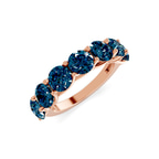 10kt Rose Gold Valentina Round Lab Diamond Anniversary Band (1 Ct. Tw.) side right image one