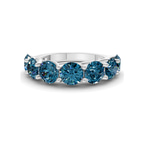 Platinum Valentina Round Lab Diamond Anniversary Band (1 Ct. Tw.) front image