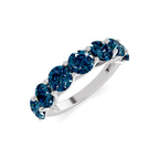 Platinum Valentina Round Lab Diamond Anniversary Band (1 Ct. Tw.) side right image one