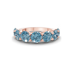 9ct Rose Gold Leandra Round Lab Diamond Anniversary Band (1 Ct. Tw.) front image