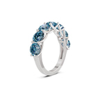 9ct White Gold Leandra Round Lab Diamond Anniversary Band (1 Ct. Tw.) left