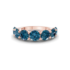 9ct Rose Gold Leandra Round Lab Diamond Anniversary Band (1 Ct. Tw.) front image