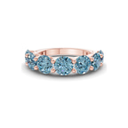 14ct Rose Gold Raquel Round Lab Diamond Anniversary Band (1 Ct. Tw.) front image
