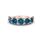 14ct Rose Gold Raquel Round Lab Diamond Anniversary Band (1 Ct. Tw.) front image