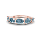 14kt Rose Gold Penelope Pear Lab Diamond Anniversary Band (1/2 Ct. Tw.) front image
