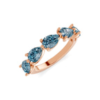 14kt Rose Gold Penelope Pear Lab Diamond Anniversary Band (1/2 Ct. Tw.) side right image one