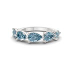 Platinum Penelope Pear Lab Diamond Anniversary Band (1/2 Ct. Tw.) front image