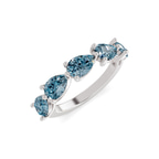 Platinum Penelope Pear Lab Diamond Anniversary Band (1/2 Ct. Tw.) side right image one