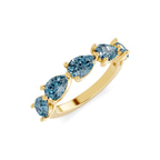 14kt Yellow Gold Penelope Pear Lab Diamond Anniversary Band (1/2 Ct. Tw.) side right image one