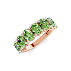 10kt Rose Gold Blanca Oval Lab Diamond Anniversary Band (4 Ct. Tw.) side right image one