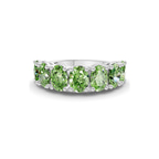 Platinum Blanca Oval Lab Diamond Anniversary Band (4 Ct. Tw.) front image
