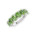 Platinum Blanca Oval Lab Diamond Anniversary Band (4 Ct. Tw.) side right image one