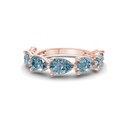 14kt Rose Gold Estrella Pear Lab Diamond Anniversary Band (1 Ct. Tw.) front image
