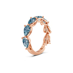 14kt Rose Gold Estrella Pear Lab Diamond Anniversary Band (1 Ct. Tw.) left