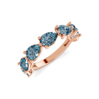 14kt Rose Gold Estrella Pear Lab Diamond Anniversary Band (1 Ct. Tw.) right