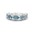 Platinum Estrella Pear Lab Diamond Anniversary Band (1 Ct. Tw.) front image