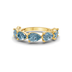 10kt Yellow Gold Estrella Pear Lab Diamond Anniversary Band (1 Ct. Tw.) front image