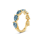 10kt Yellow Gold Estrella Pear Lab Diamond Anniversary Band (1 Ct. Tw.) left