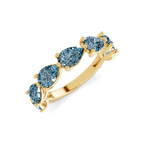 10kt Yellow Gold Estrella Pear Lab Diamond Anniversary Band (1 Ct. Tw.) right