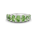 Platinum Minerva Oval Lab Diamond Anniversary Band (4 Ct. Tw.) front image