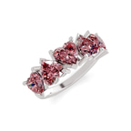 9ct White Gold Octavia Heart Lab Diamond Anniversary Band (1 Ct. Tw.) side right image one