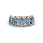 10kt Rose Gold Blakely Pear Lab Diamond Anniversary Band (1/2 Ct. Tw.) front image