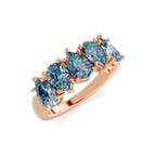 10kt Rose Gold Blakely Pear Lab Diamond Anniversary Band (1/2 Ct. Tw.) side right image one