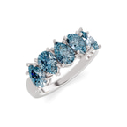 Platinum Blakely Pear Lab Diamond Anniversary Band (1/2 Ct. Tw.) side right image one