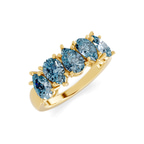 14kt Yellow Gold Blakely Pear Lab Diamond Anniversary Band (1/2 Ct. Tw.) side right image one