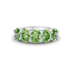 10kt White Gold Eliana Oval Lab Diamond Anniversary Band (1 Ct. Tw.) front image