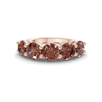 10kt Rose Gold Elowyn Round Lab Diamond Anniversary Band (1 Ct. Tw.) front image