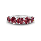14kt White Gold Elowyn Round Lab Diamond Anniversary Band (1 Ct. Tw.) front image