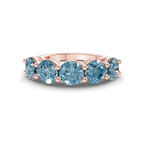14kt Rose Gold Elowyn Round Lab Diamond Anniversary Band (1 Ct. Tw.) front image