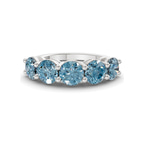 14kt White Gold Elowyn Round Lab Diamond Anniversary Band (1 Ct. Tw.) front image