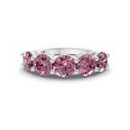 14kt White Gold Elowyn Round Lab Diamond Anniversary Band (2 Ct. Tw.) front image